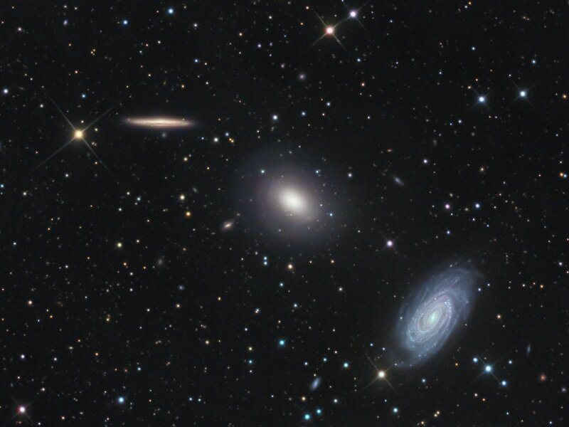 Поисковая карта галактик группы NGC 5866